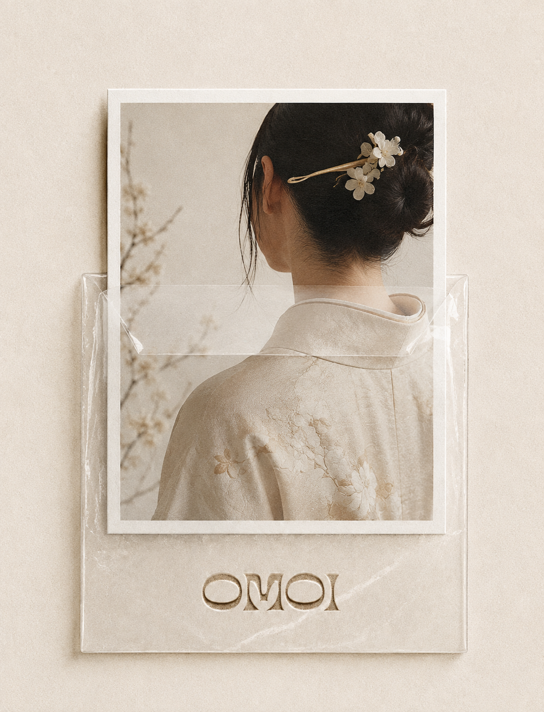 OMOI — campaign plate, archival mockup
